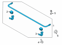 OEM Hyundai Sonata Bar Assembly-RR STABILIZER Diagram - 55510-L5000