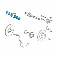 OEM 2009 Honda Accord Pad Set, Rear Diagram - 43022-TA0-A41