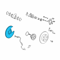 OEM 2010 Acura TSX Splash Guard, Rear Diagram - 43253-TA0-A00