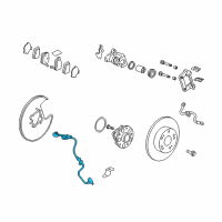 OEM Honda Accord Sensor Assembly, Rear Diagram - 57470-TA0-A03