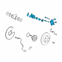 OEM 2009 Acura TSX Caliper Sub-Assembly, Right Rear Diagram - 43018-TA0-A01