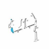 OEM 2004 GMC Envoy XUV Panel Asm-Body Lock Pillar Lower Trim *Pewter I Diagram - 15146147