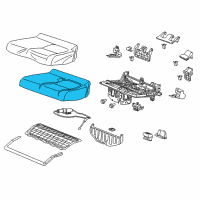 OEM 2022 Honda Odyssey Pad Complete Left, Rear-Cushion Diagram - 82537-THR-L01