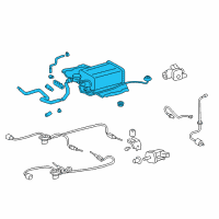 OEM 2016 Lexus LS600h Charcoal Canister Assembly Diagram - 77740-50143