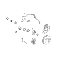 OEM 2017 Toyota 4Runner Adjust Nut Diagram - 43521-35010