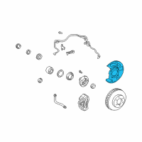 OEM 1997 Toyota Tacoma Splash Shield Diagram - 47704-35091