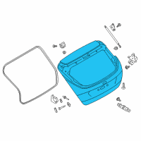 OEM Ford Focus Lift Gate Diagram - F1EZ-5840110-C