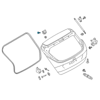 OEM 2013 Ford Fiesta Hinge Screw Diagram - -W715314-S434
