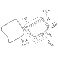 OEM 2017 Ford C-Max Hinge Screw Diagram - -W715314-S434