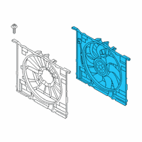 OEM 2020 BMW M5 FAN HOUSING WITH FAN Diagram - 17-42-9-486-444