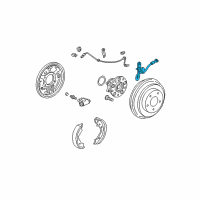 OEM 2009 Honda Civic Hose Set, Rear Brake (Drum) Diagram - 01466-SNA-A02