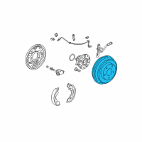 OEM 2008 Honda Civic Drum, Rear Brake Diagram - 42610-SNA-A00