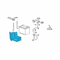 OEM 2012 Acura MDX Box, Battery (95D) Diagram - 31521-STX-A01