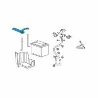 OEM 2010 Acura MDX Plate Assembly, Battery St Diagram - 31512-STX-A00