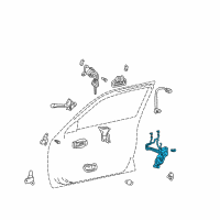 OEM 2003 Toyota Avalon Lock Assembly Diagram - 69303-AC050