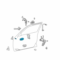 OEM 2000 Toyota Avalon Handle, Inside Diagram - 69206-AC010-B1