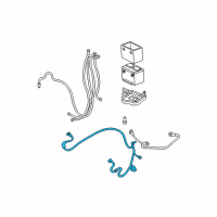 OEM 2002 Oldsmobile Bravada Cable Asm, Battery Positive(40"Long) Diagram - 12157436