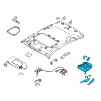 OEM 2015 Infiniti Q70 Lamp Assembly-Map Diagram - 26430-1PP2B