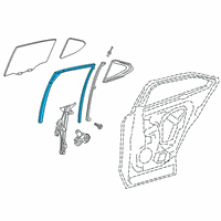 OEM 2022 Lexus UX250h Run, RR Door Glass Diagram - 68142-76020