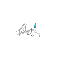 OEM 1997 Chevrolet K2500 Suburban Seal Asm-Outside Rear View Mirror Diagram - 15697341