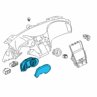 OEM 2017 Infiniti Q60 Instrument Combination Meter Assembly Diagram - 24810-5CA0A