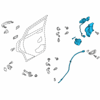OEM Ford C-Max Latch Assembly Diagram - DM5Z-58264A27-K