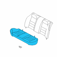 OEM 2001 Nissan Altima Cushion Assy-Rear Seat Diagram - 88300-9E570