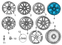 OEM Jeep Grand Cherokee L WHEEL-ALUMINUM Diagram - 4755434AA