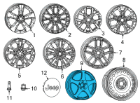 OEM Jeep Grand Cherokee L WHEEL-ALUMINUM Diagram - 4755314AA