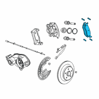 OEM 2021 Ram 1500 Rear Disc Brake Pad Kit Diagram - 68412364AC