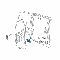 OEM Chevrolet Express 3500 Handle Asm-Intermediate Side Door Inside Diagram - 15727742