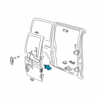 OEM 1996 Chevrolet Express 1500 Handle Asm-Intermediate Side Door Inside Diagram - 15727742