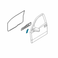 OEM 2012 Ford F-150 Front Weatherstrip Diagram - 8L3Z-1520521-A