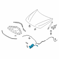 OEM 2017 BMW 328d xDrive Hood Lock Diagram - 51-23-7-242-548