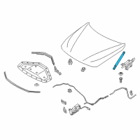 OEM 2013 BMW ActiveHybrid 3 Gas-Filled Strut, Engine-Compartment Lid Diagram - 51-23-7-239-233