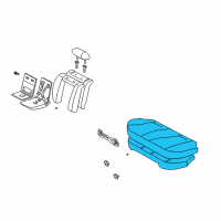 OEM 2002 Toyota Corolla Cushion Assembly, Rear Seat Diagram - 71460-02151-B1