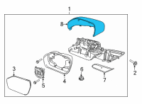 OEM 2020 Ford Police Interceptor Utility Mirror Cover Diagram - LB5Z-17D742-AB