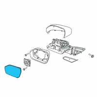 OEM 2022 Ford Police Interceptor Utility Mirror Glass Diagram - LB5Z-17K707-A