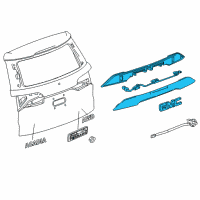 OEM 2018 GMC Acadia Applique Panel Diagram - 84378413