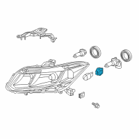 OEM 2017 Honda Accord Socket (12V 28/8W) Diagram - 33303-TR0-A01