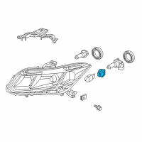 OEM 2016 Honda Fit Socket (12V 28/8W) Diagram - 33303-TR0-A01