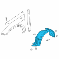 OEM Hyundai Santa Fe Sport Front Wheel Guard Assembly, Right Diagram - 86812-4Z500