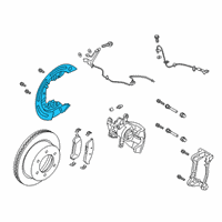 OEM 2021 Ford Ranger Dust Shield Diagram - KB3Z-2C028-A