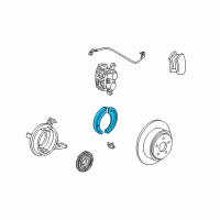 OEM 2007 Lincoln Mark LT Park Brake Shoes Diagram - BU2Z-2648-B