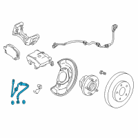 OEM Cadillac ELR Brake Hose Diagram - 23364775