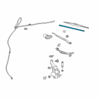 OEM 2014 Cadillac CTS Wiper Insert Diagram - 15890057