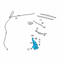 OEM Cadillac CTS Washer Reservoir Diagram - 25866754