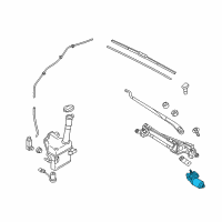 OEM Hyundai Sonata Windshield Wiper Motor Assembly Diagram - 98110-C2000