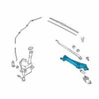 OEM 2017 Hyundai Sonata Linkage Assembly-Windshield Wiper Diagram - 98120-C2000