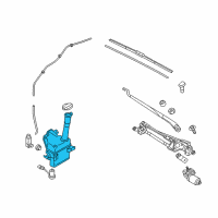 OEM 2015 Hyundai Sonata Windshield Washer Reservoir Assembly Diagram - 98620-C2000